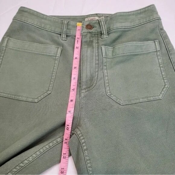 Faherty Stretch Terry Wide Leg Pant, Sea Spray Green - Picture 6 of 7